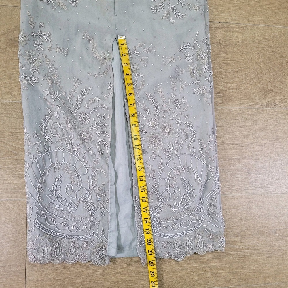Elegant Beaded Ivory Slip Dress - Picture 12 of 15